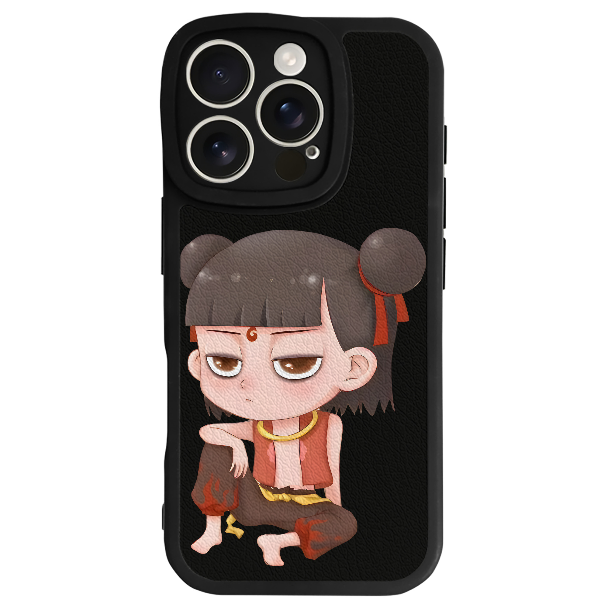 （画像用） Ne Zha 2 ナタ 魔童の大暴れ 【iPhone 16シリーズ対応】シリコンスマホケース（レザー調） 材質：シリコン